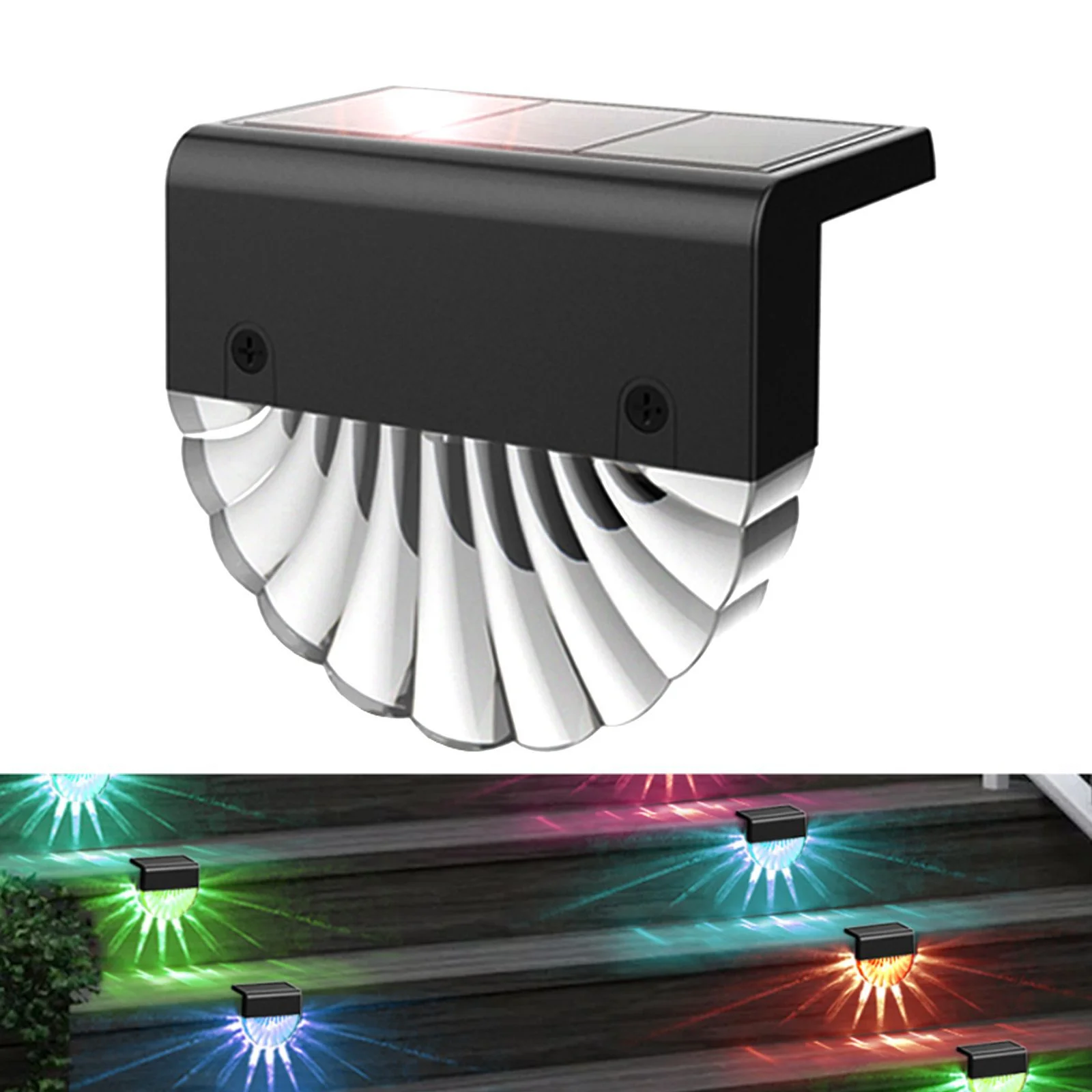 

Светодиодный уличный фонарь на солнечной батарее, водонепроницаемый IP65, ступенсветильник ый светильник, s-образный настсветильник светиль...