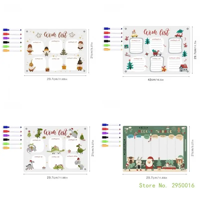 Магнитный календарь доска для холодильника Еженедельный планировщик кухни