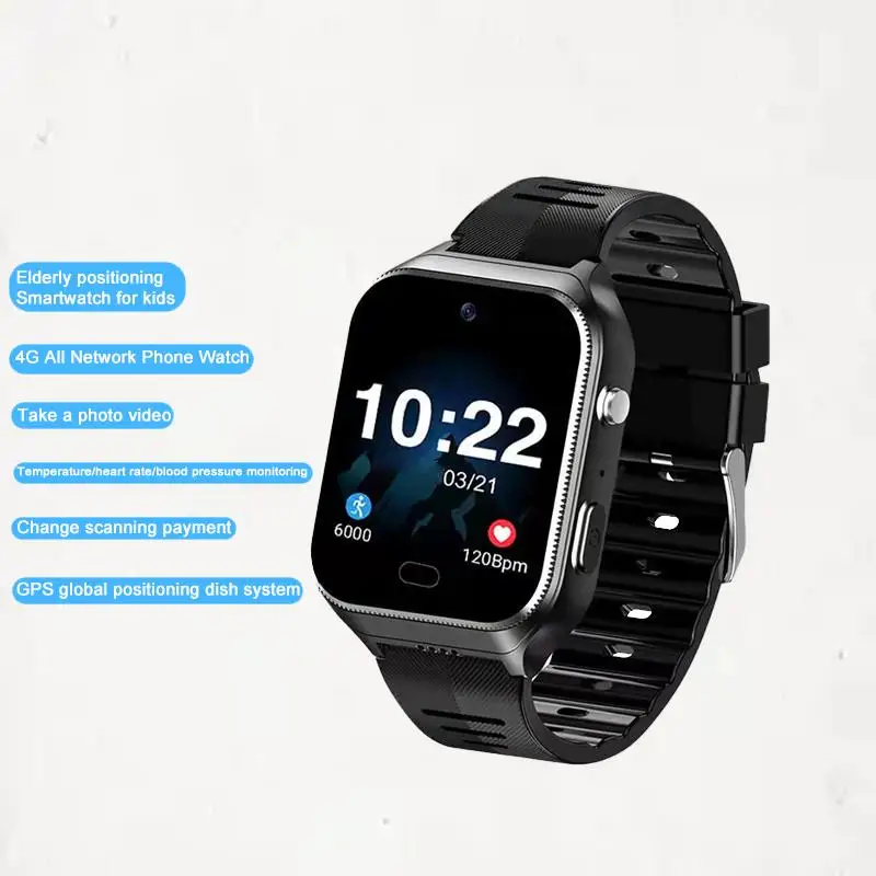 

4G Smart Phone Watch for the Elderly Elderly Anti-walking Lost Fall Blood Pressure Heart Rate Body Temperature Detection GPS Pos