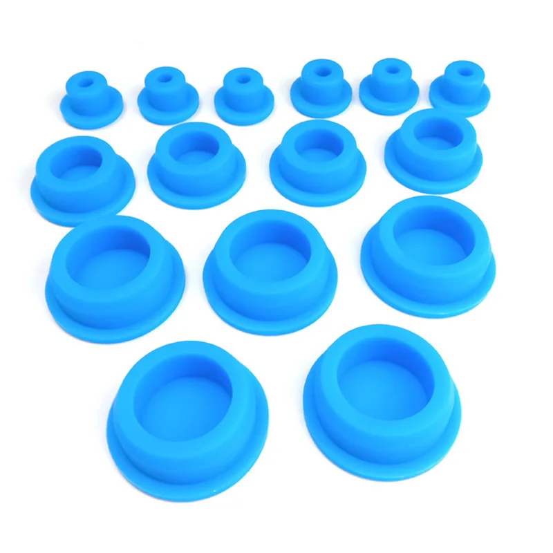 

1/2/5/10Pcs BLUE Silicone Rubber Hole Plug 13 13.5 14.1 15 15.5 16 17 18mm to 48.5mm End Caps Seal Stopper