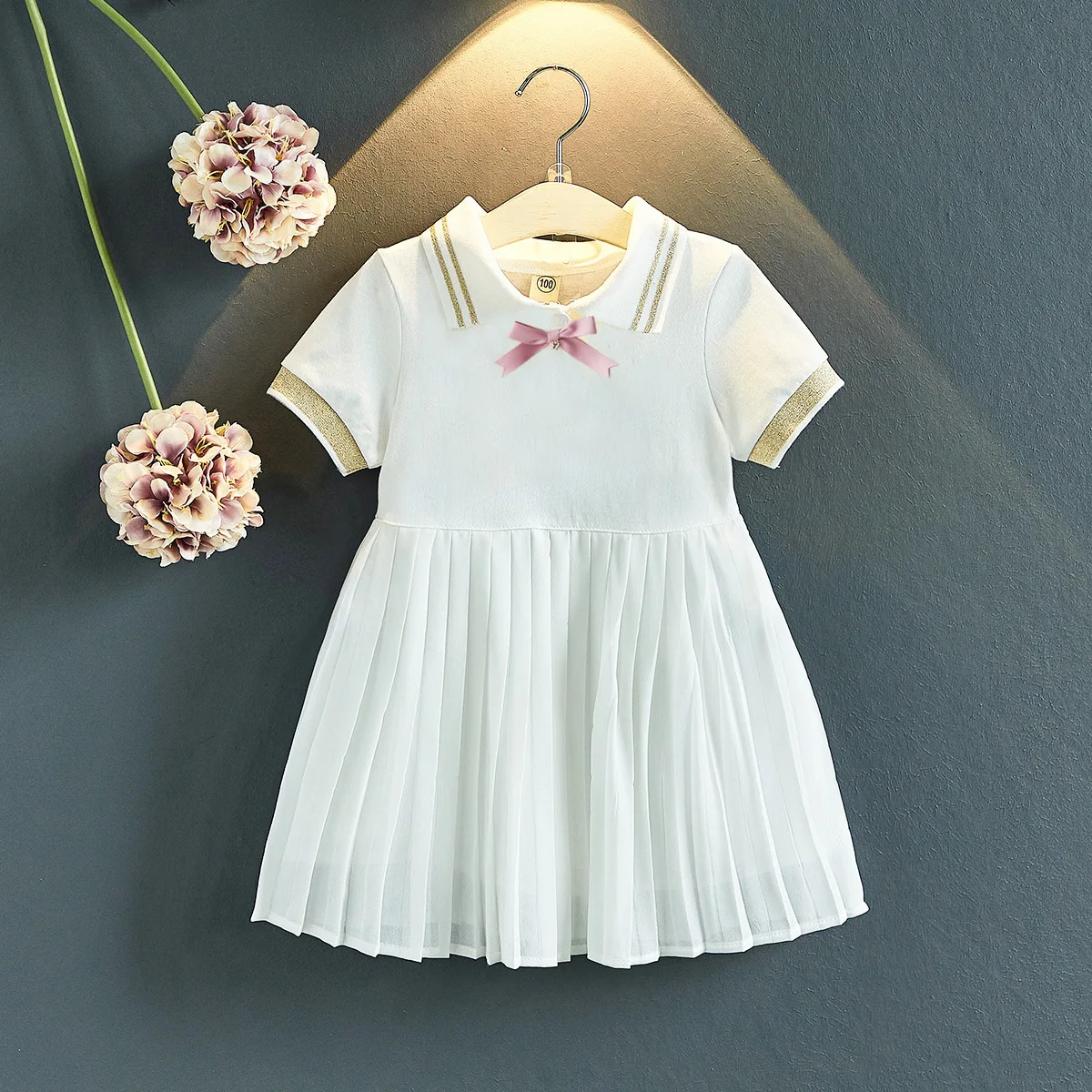 

Gooporson Summer School Kids Dresses for Girls Bow Fashion Little Girls Costume Vestidos Korean Toddler Children Clothes
