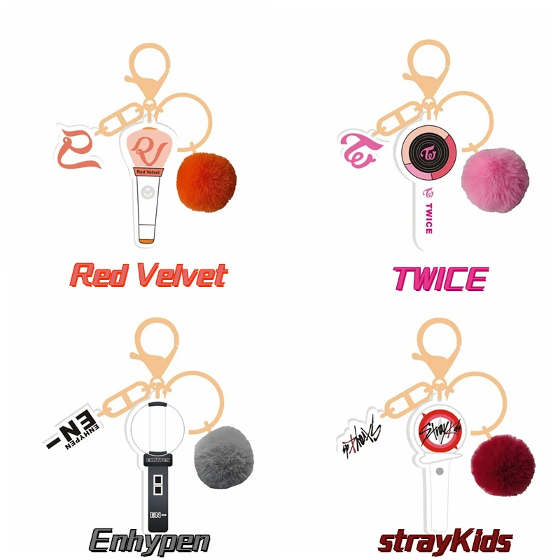 

Брелок для ключей Stary Kids EXO, двойной красный бархатный акриловый, Kpop, GOT7 ENHYPEN, брелок для ключей, сумок, подвески, аксессуары