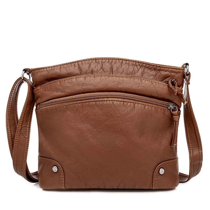 

Women Retro Luxury High Quality Crossbody Bag Soft PU Leather Shoulder Bag Fashion Female Bags Handbags Daily Handbag