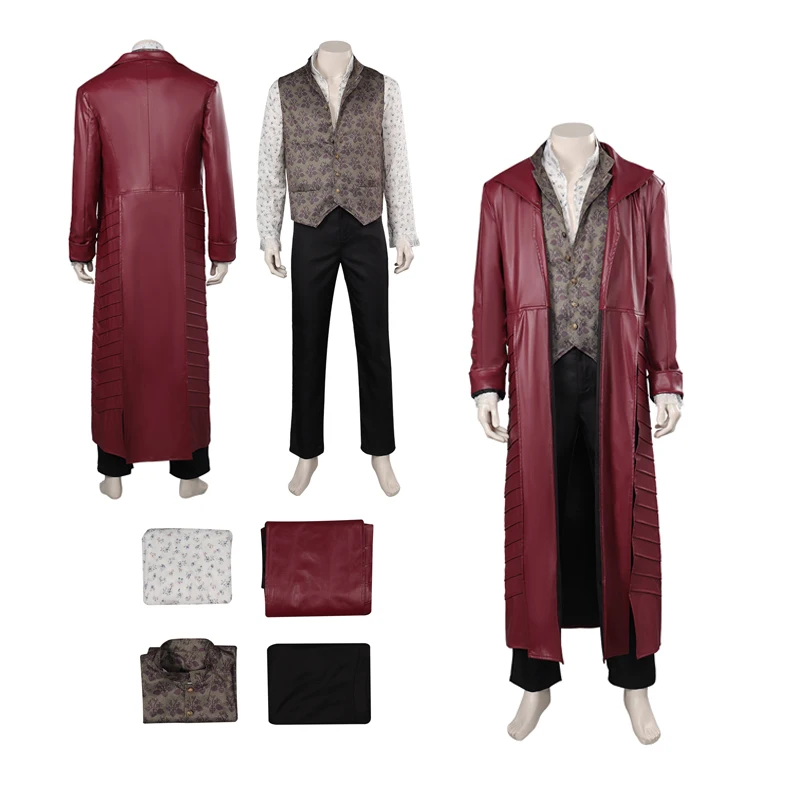 

Wizard Jaskier Dandelion Cosplay Costume Men Vest Shirt Pants Coat Full Set Male Fantasia Roleplay Outfits Halloween Suit