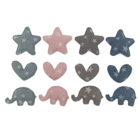 40pcslot multi style padded appliques for girls hair accessoriesdiy kid patches for clothing craft sticker diy hair ornament