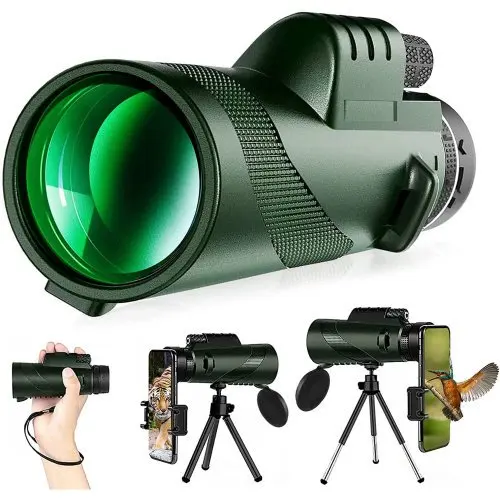 

Outdoor 40x Magnification Monocular Waterproof Telescope Green