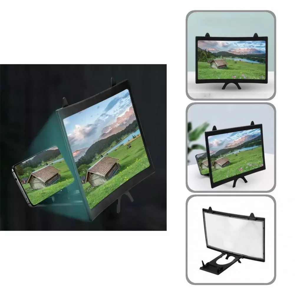 

Easy to Use Lightweight 12 Inch Curved Phone Magnifier Folding Stand for Home