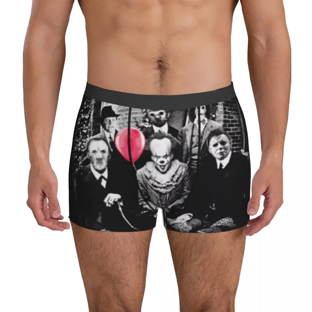 

Friends Horror Squad Movie Creepy Halloween Underwear Scary Cult Underpants Design Boxer Brief Pouch Men Large Size Boxer Shorts
