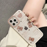 girl cute bear silicone case for iphone 13 12 11 pro max x xs max xr 7 8 plus se 2020 case for iphone 13 12 mini case