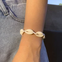 simple geometric fashion beach weave adjustment bracelet type shell ethnic style bracelet for women jewelry gift