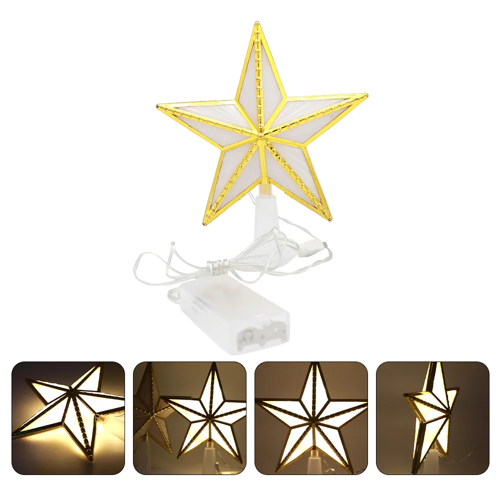 

1pc Christmas Tree Decor Star-shaped Tree Light Xmas Home Decor Party Supply