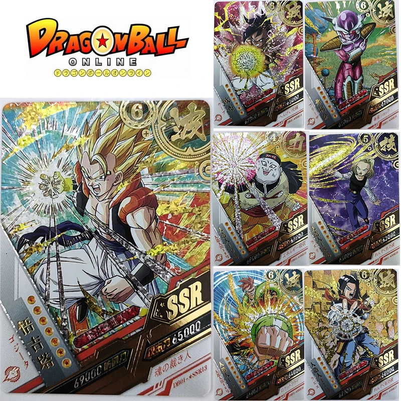 

Dragon Ball Collector's Edition diamond flash SSR cards Gogeta Android 18 Cell Anime Figure collection card board game toys gift