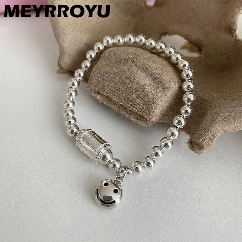 

MEYRROYU Cute Smiley Face Bead Bracelet For Women Girl Luxury Korean Fashion New Trendy Jewelry Party Friend Gift pulseras mujer