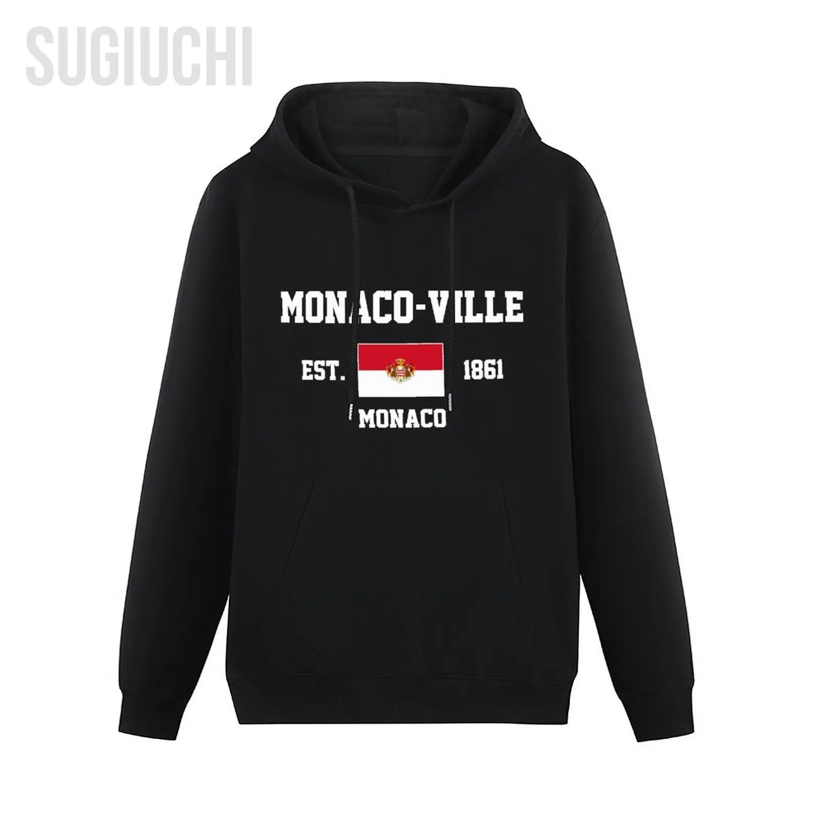 Фото Толстовки с капюшоном для мужчин и женщин Monaco EST.1861 Monaco-Ville Capital, пуловер с капюшоном в стиле хип-хоп, хлопковая унисекс №2