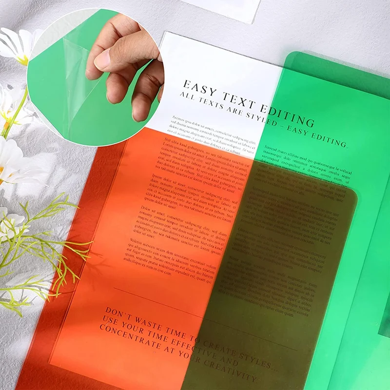 Набор из 12 полосок для управляемого чтения цветные накладки инструменты