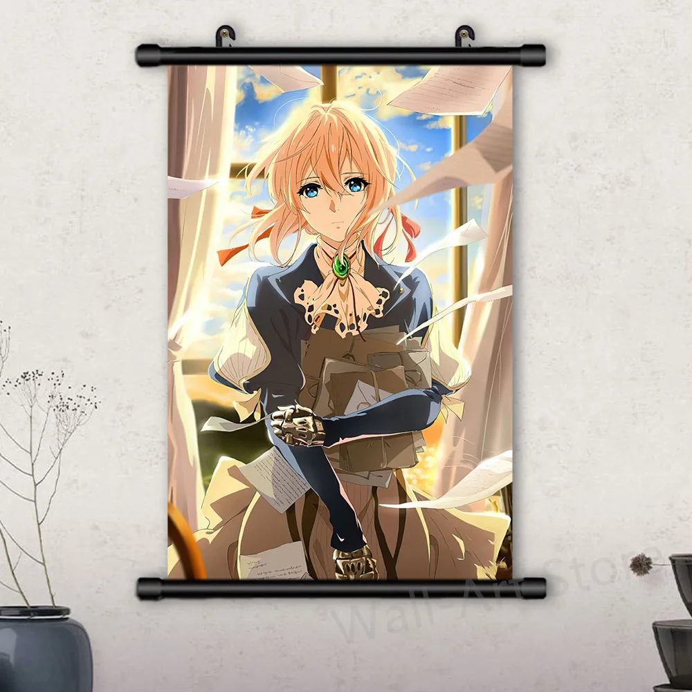 

Violet Evergarden Anime Girl Poster Canvas Wall Scroll Mural Print Modern Hang Painting Picture Living Room Home Decor Art Gifts