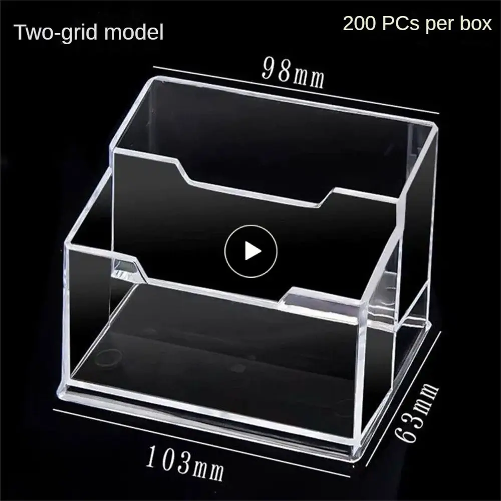 

Multi-grid Storage Office Business Card Holder Transparent Business Card Display Stand High Capacity Business Card Rack Acrylic
