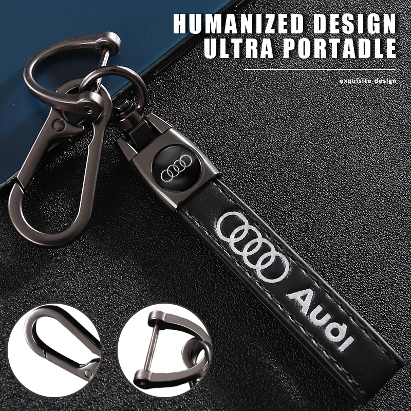 Автомобильный металлический брелок для ключей кожаный аксессуары подарки Audi C6 B7