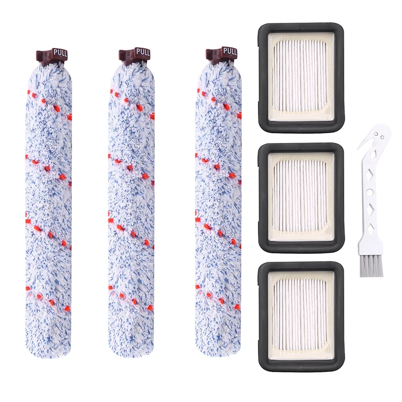 

3 Pack Multi Surface 1868 Brush Roll And 3 Pack 1866 Vacuum Filter Compatible With Bissell Crosswave 1785 2306 Series. Compare T