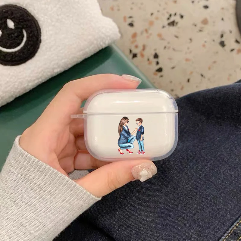Симпатичные Детские женские наушники для родственников Airpods 1 2 Pro мягкие ТПУ Air Pods