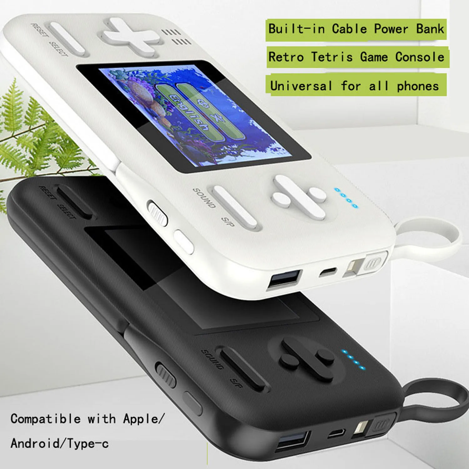 

Автономные кабели портативное зарядное устройство игровая консоль тетрис 416 ретро ностальгические игровые машины для зарядки игровой прис...