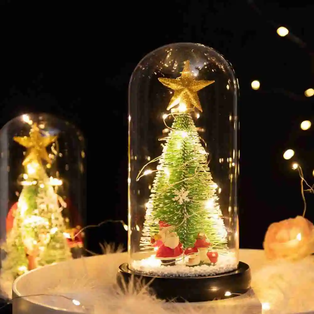 

2023 стеклянные украшения для рождественской елки с подсветкой, Санта-Клаус, Счастливого Рождества, украшение для дома, рождественский подарок, новый год 2024