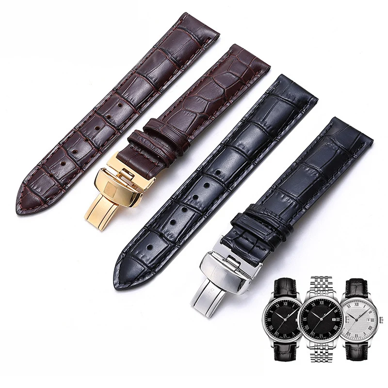 

Мужской кожаный ремешок 1853 Carson Durull Junya 19 20 мм, кожаный ремешок для Tissot T17 Le Locle, ремешок для часов