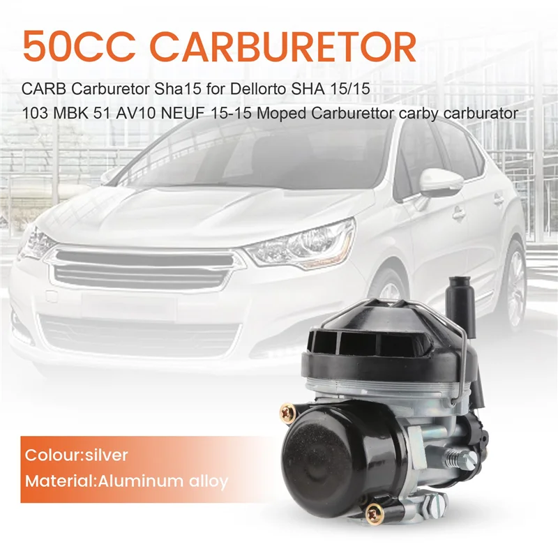 Фото Карбюратор Vergase A10E-50Cc Sha15 для Dellorto SHA 15/15 103 MBK 51 AV10 NEUF 15-15, карбюратор для мопеда, карбюратор Carby №2