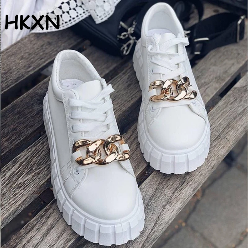 

Женские туфли на толстой платформе, белые туфли на плоской подошве, большой размер, весна-осень 2022