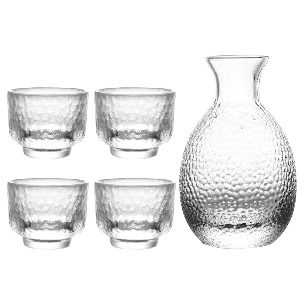 

1 Set Sake Glasses Transparent Sake Set Pot and Cups Sake Dispenser Set