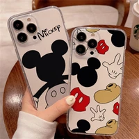 disney mickey mouse ultra thin clear for apple iphone 11 12 13 pro 13 12 mini x xr xs max 6 6s 7 8 plus phone cases cover fundas