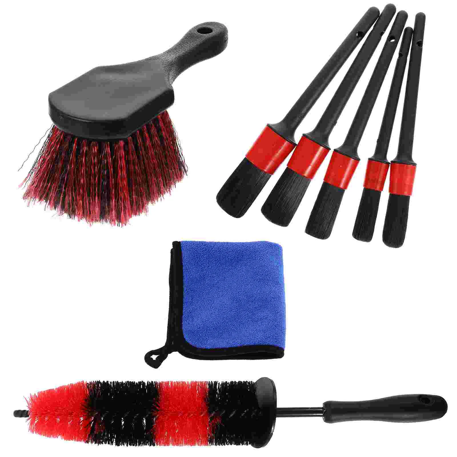 

8pcs Practical Durable Reusable Cleaning Supplies Wheel Brushes for Auto Car