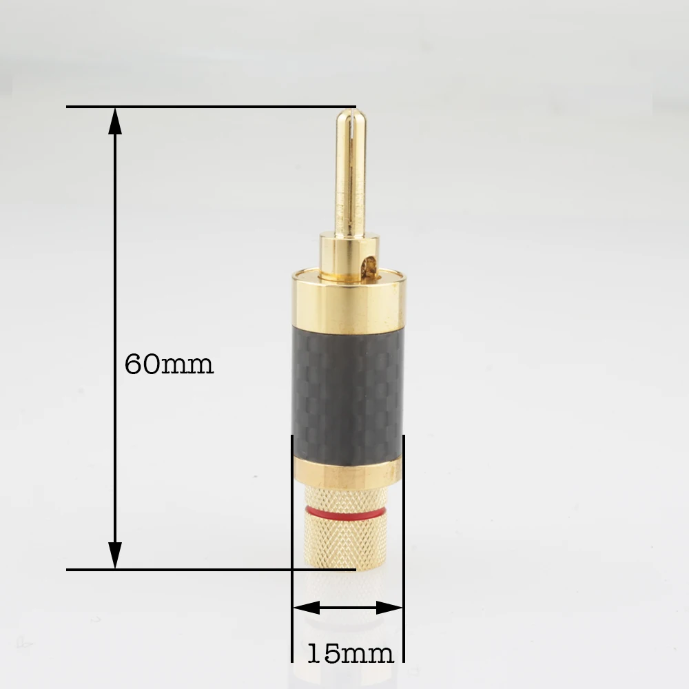 VB430G Hifi позолоченный кабель из углеродного волокна для динамика, провод, вилка типа банан, разъем 7 мм