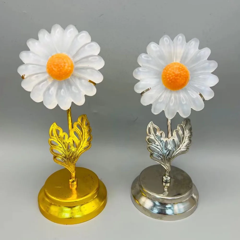 

Beauty Golden Metal Crystal Flower Base Support Display Stand Photography Props Handicraft Decor