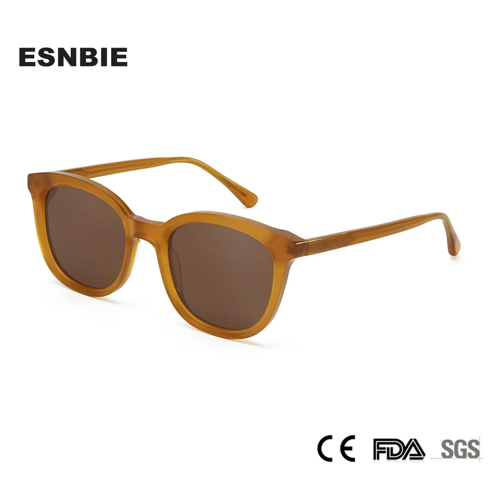 Круглые Солнцезащитные очки ручной работы UV400 для мужчин и женщин, дизайнерские брендовые винтажные Поляризационные солнечные очки для вождения