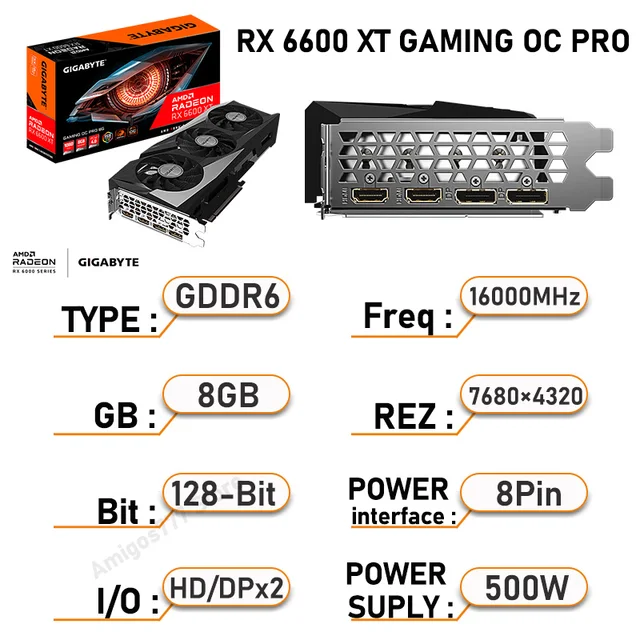 Rx 6600 какой блок питания нужен