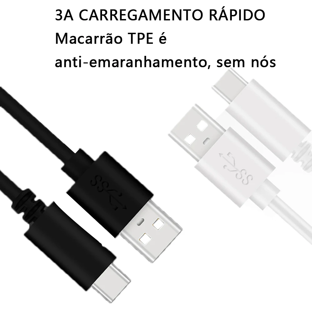 2 шт. USB-кабель для быстрой зарядки подходит Android Type-C |