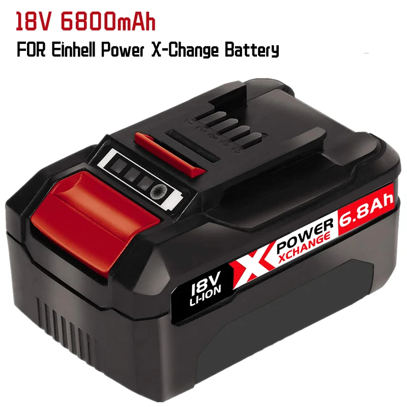 

X-Ändern 6800mAh Ersatz für Einhell Power X-Ändern Batterie Kompatibel mit Alle 18V Einhell Werkzeuge batterien mit Led-anzeige