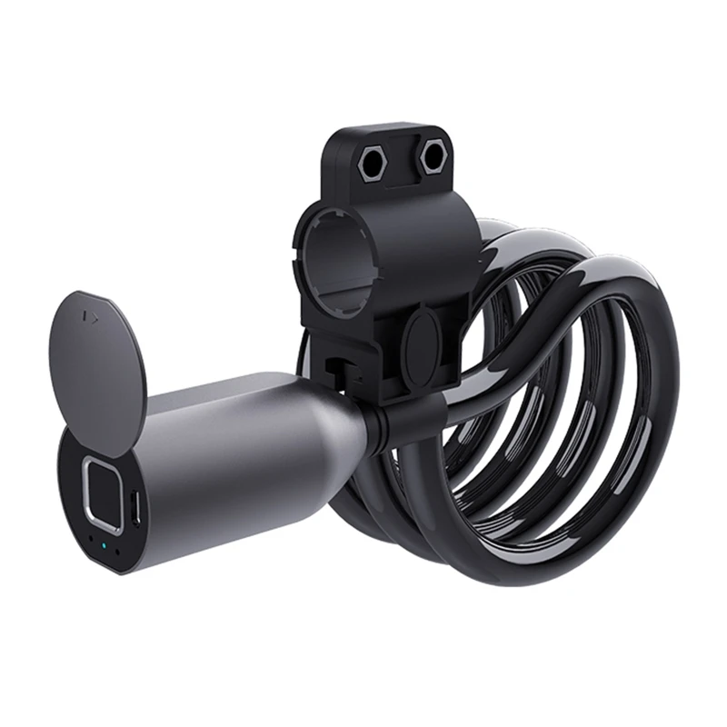 

Remote Unlock, Keyless Steel Cable Bike Lock, IPX65 Waterproof, USB Rechargeable