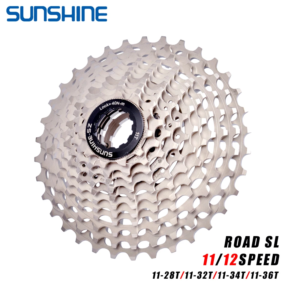 

Дорожная Сверхлегкая кассета SUNSHINE, 11S/12 Скоростей, велосипедное свободное колесо 28T/32T/34T36T CNC, ажурное для Shimano 105 ultegra
