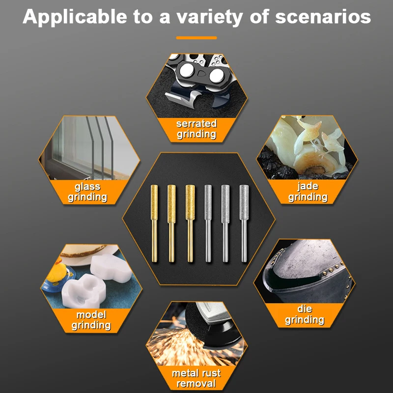 6 шт. биты для бензопилы титановая алмазная точилка высокая твердость