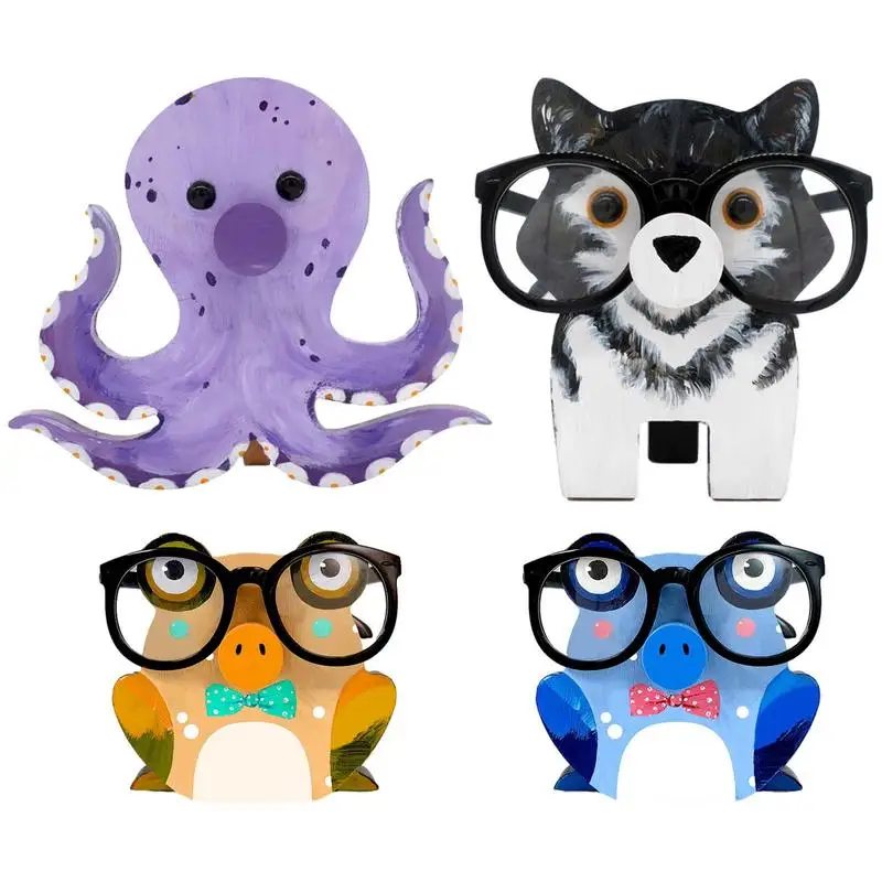 

Стеллаж для очков в виде животных, креативная деревянная подставка для очков, для дома, офиса, стола, аксессуары для домашнего декора