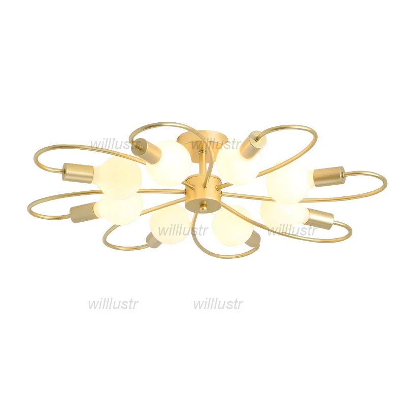 Креативный Железный потолочный светильник современный металлический Цветочный