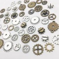 65pcs 12mm mixed retro antique alloy mechanical steampunk cog gear charm for jewelry making diy accessories supplies wholesale