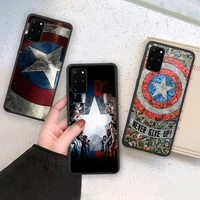 marvel avengers hero captain america phone case soft for samsung galaxy note20 ultra 7 8 9 10 plus lite m21 m31s m30s m51 cover