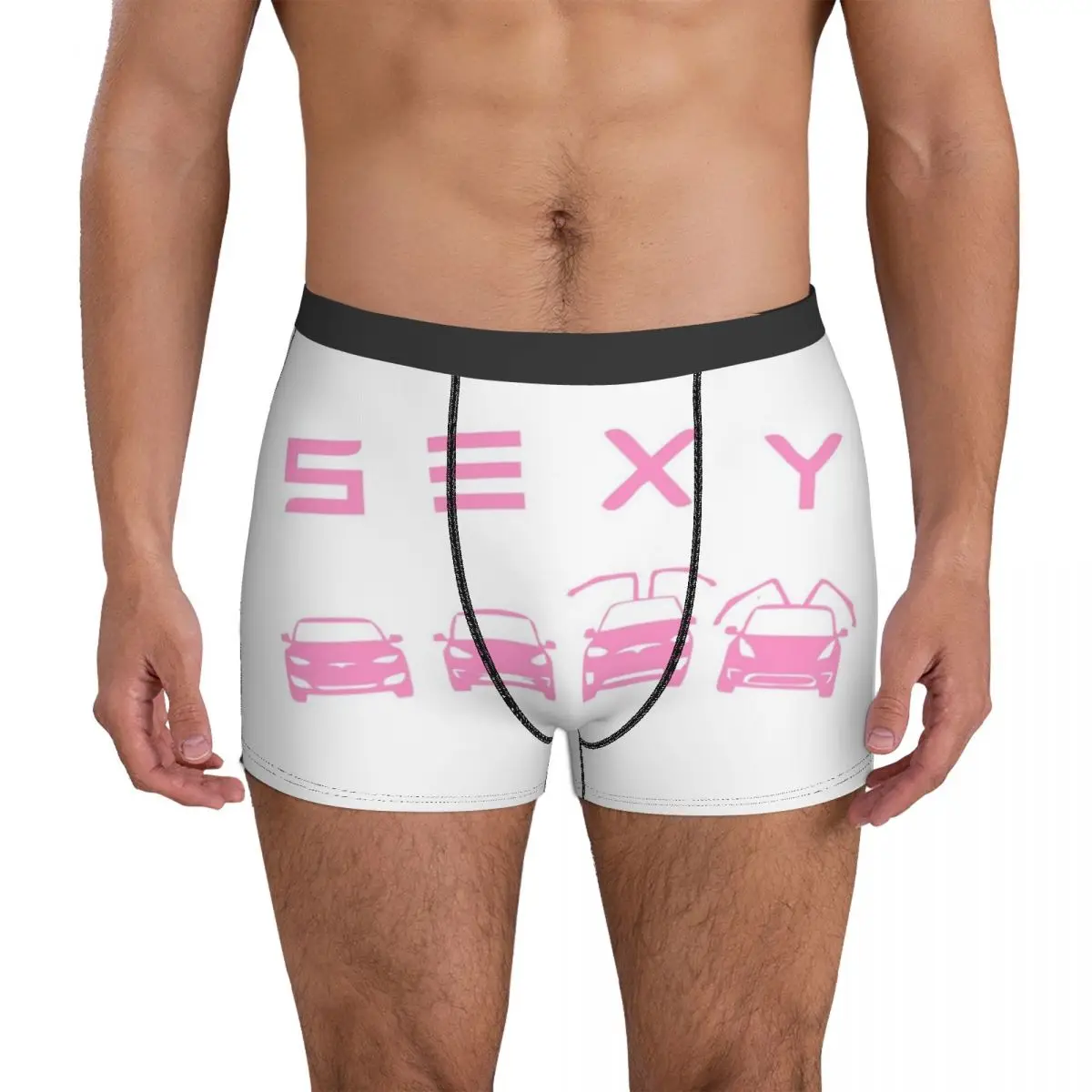 Sexy Underwear Car Soft Underpants Printed Boxer Brief 3D Pouch Man Oversize Boxer Shorts