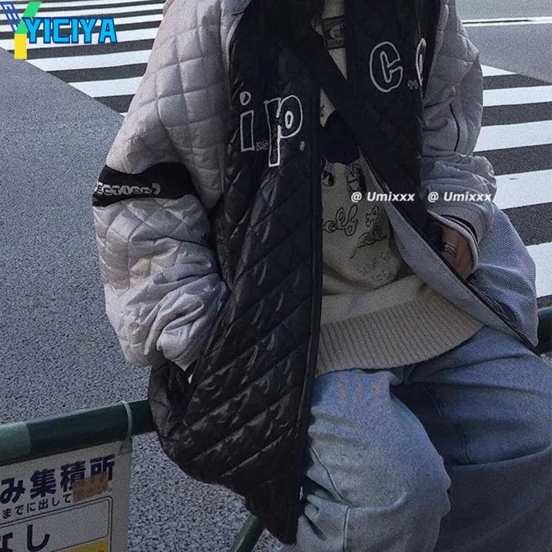 YICIYA Winter Jackets 2023 Woman Parkas Loose Thick Patchwork Women's Clothes All-Match Long-Sleeved Jacket Casual Ladies Coats