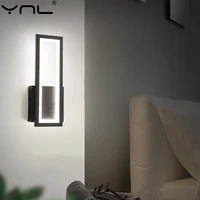 modern minimalist led wall lamps 15w living room bedroom bedside black white wall sconce lamp aisle lighting decoration eu plug