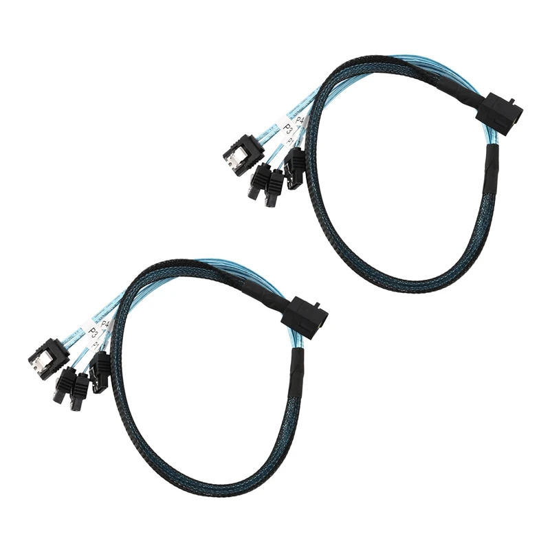 

2 шт., внутренний кабель Mini SAS/SATA, совместим с жестким диском Raid Controller (1,6 фута)