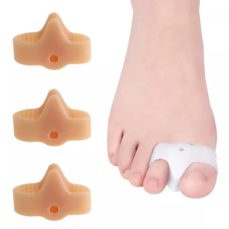 100Pairs Orthosis Tools Foot Care Protector Gel Silicone Hammer Toe Separators Corrector Hallux Valgus Bunion Pain Relief